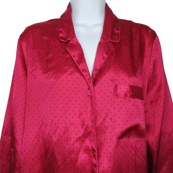 Vintage Morgan Taylor Intimates Pajamas Sleepshirt Nightgown M Pink Polka Dot - Picture 4 of 10